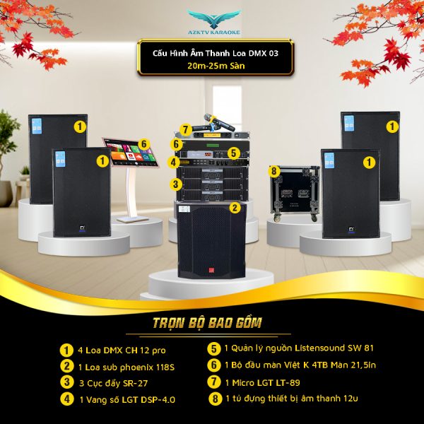 Dàn karaoke DMX 03 cho phòng kinh doanh 20-25m2