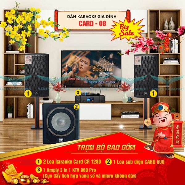 Dàn karaoke gia đình CARD 08 đẳng cấp