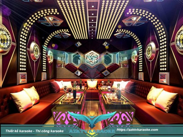 Thiết kế và thi công 5 phòng Vip tại quán Karaoke Top One - Hưng Yên