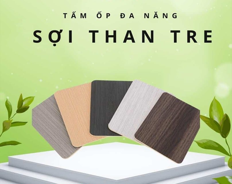 Vật liệu thi công ốp tường vách Tấm Than Tre