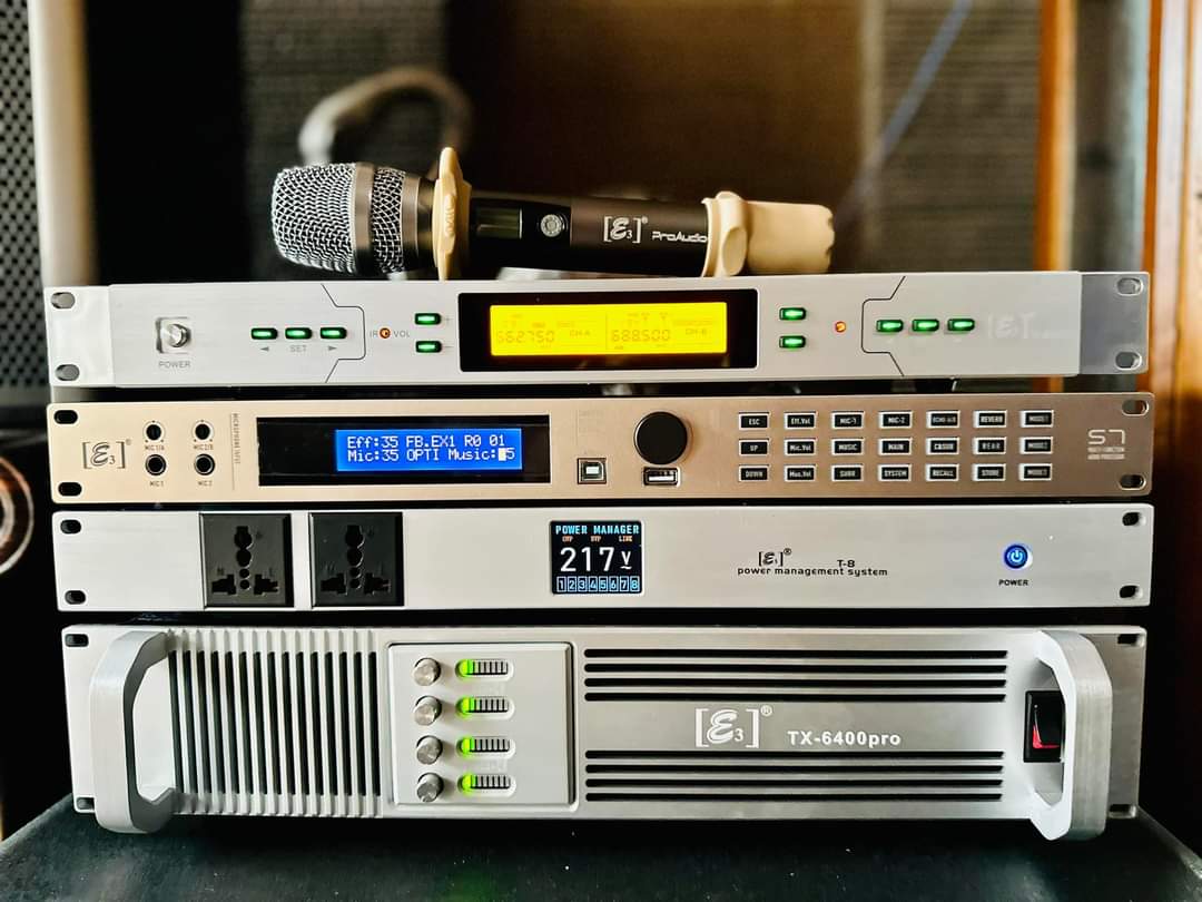 Lắp đặt Main E3 TX6400 trong dàn âm thanh karaoke chuyên nghiệp
