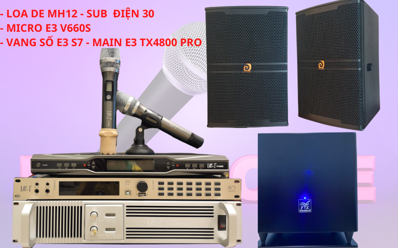 Dàn karaoke gia đình E3 Audio cao cấp chính hãng