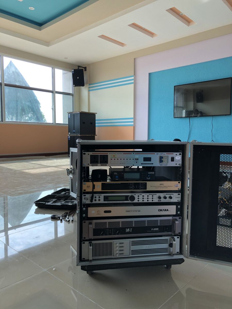 Lắp đặt main E3 TX-12000 Pro cho dàn âm thanh trường học
