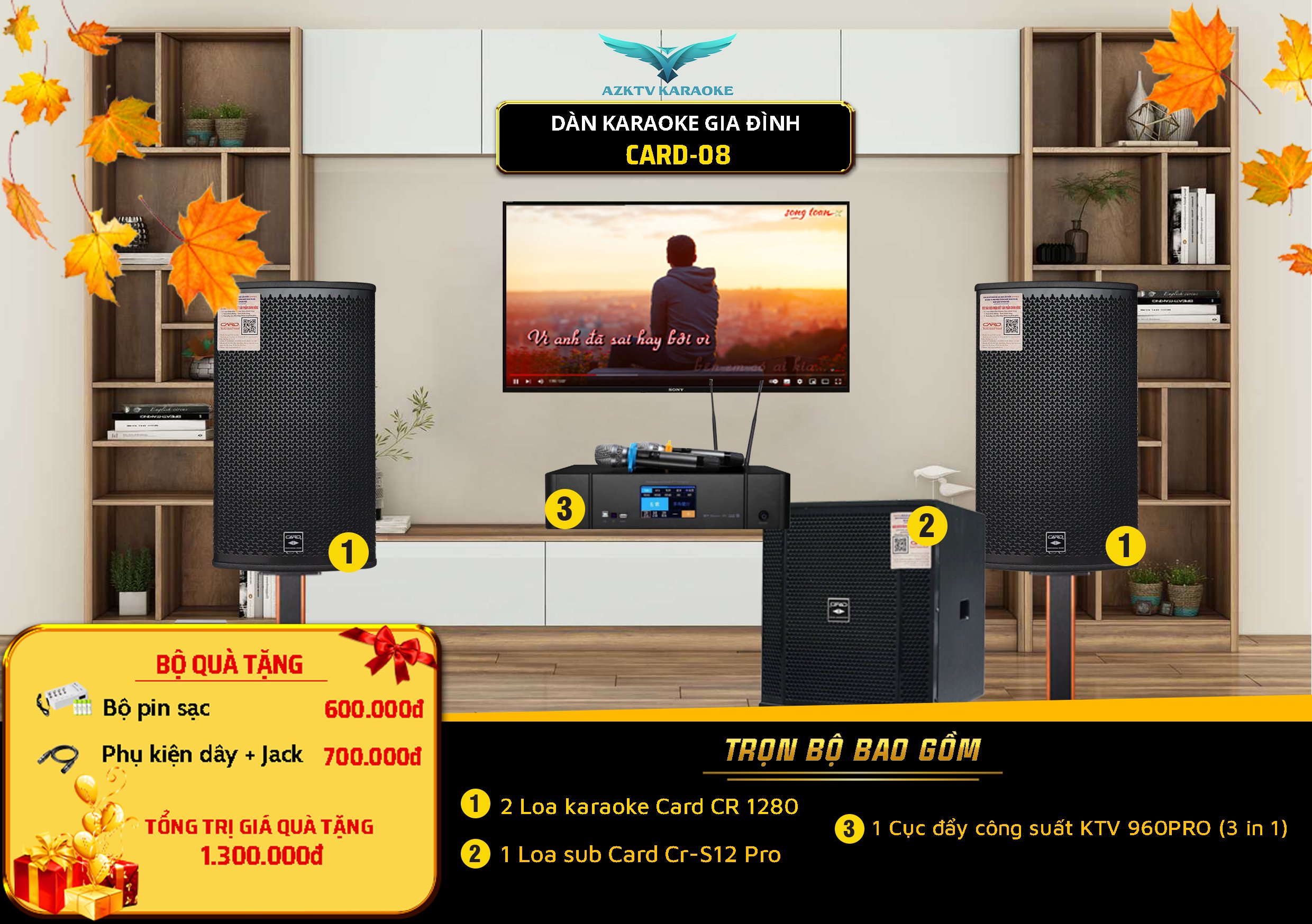 Dàn karaoke gia đình CARD 08 đẳng cấp