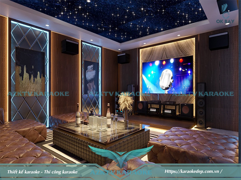 Mẫu phòng hát karaoke gia đình đẹp sang trọng chỉ 119 triệu