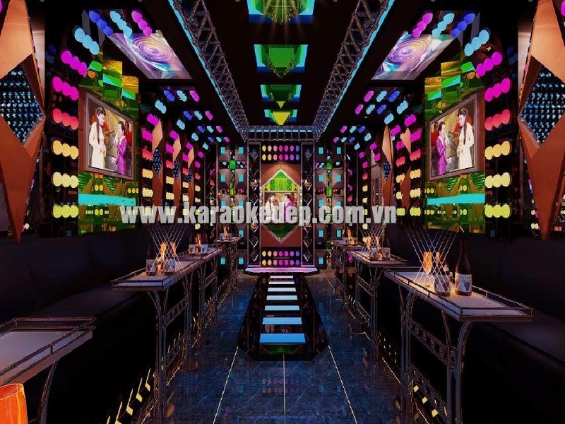 Phòng karaoke mang hơi hướng retro cổ điển